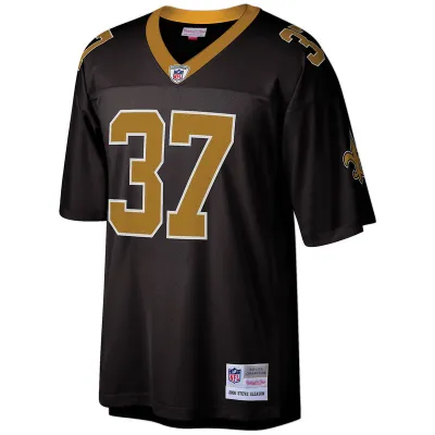 Men's New Orleans Saints Steve Gleason Mitchell & Ness Black Legacy Replica Jersey 01