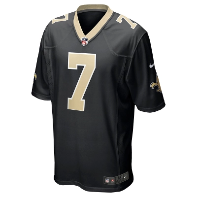 Men's New Orleans Saints Taysom Hill Nike Black Game Jersey 01