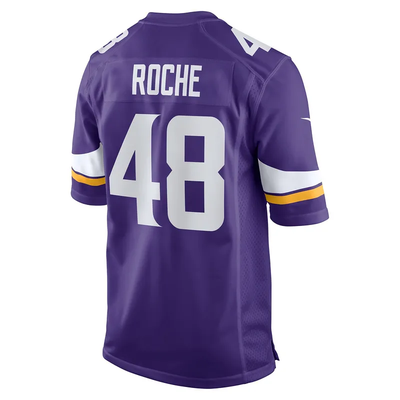Men's Minnesota Vikings Quincy Roche Nike Purple Team Game Jersey