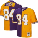 Men's Minnesota Vikings Randy Moss Mitchell & Ness PurpleGold 1998 Split Legacy Replica Jersey