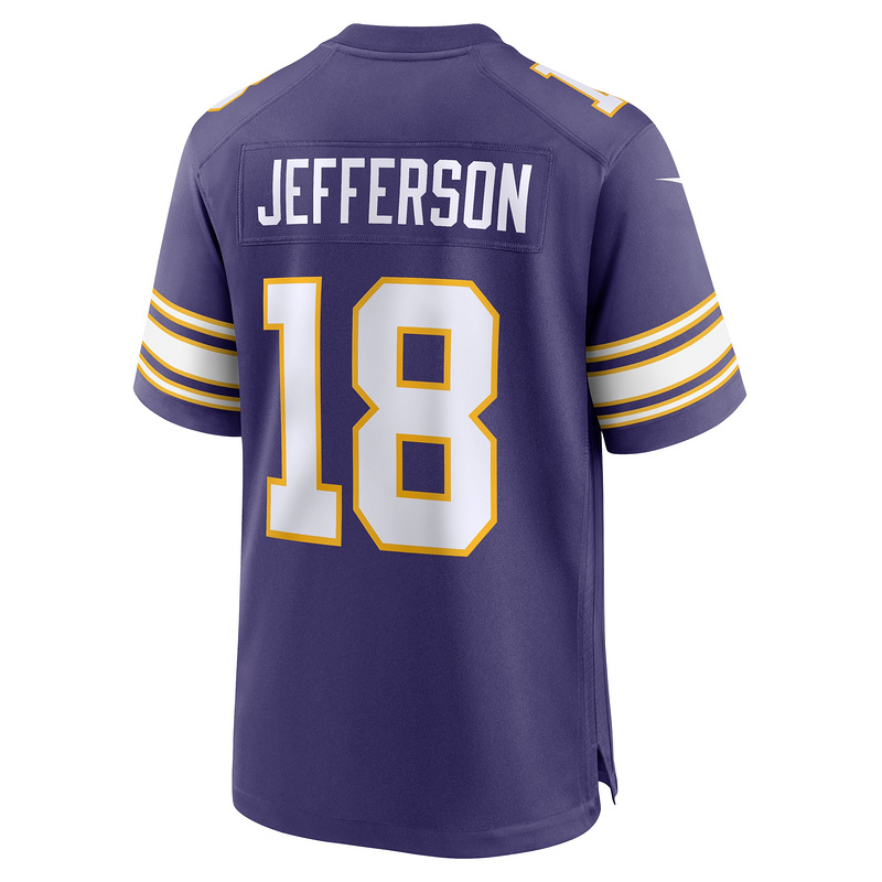 Men's Minnesota Vikings Justin Jefferson Nike Purple Classic Player Game Jersey