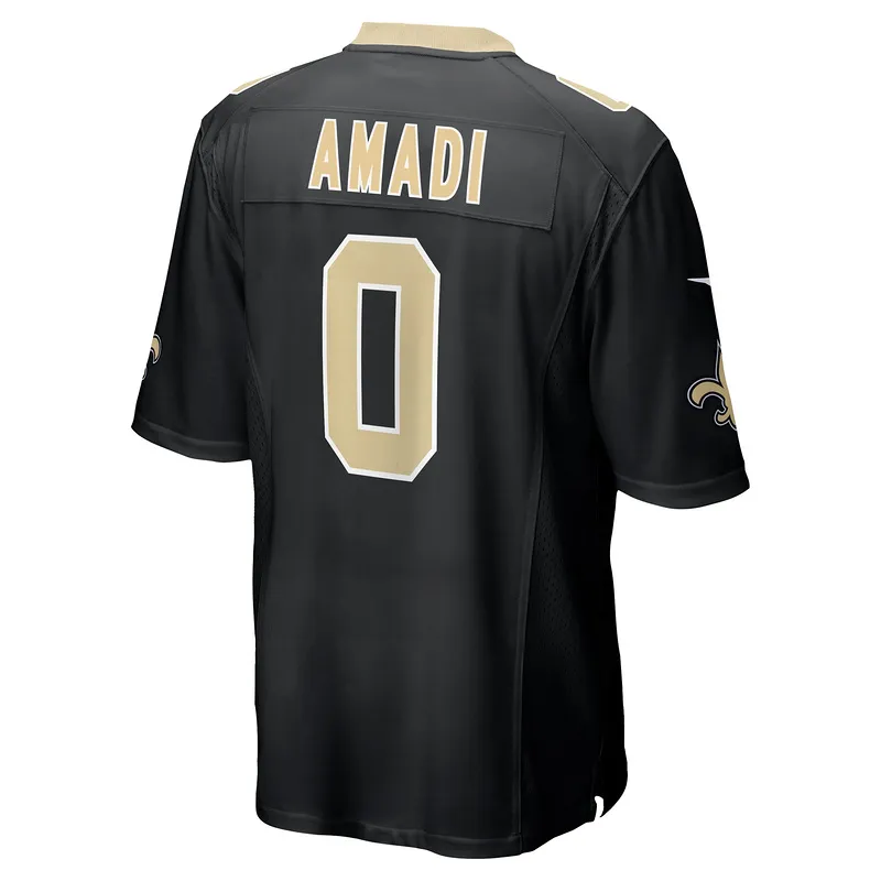 Men's New Orleans Saints Ugo Amadi Nike Black Team Game Jersey