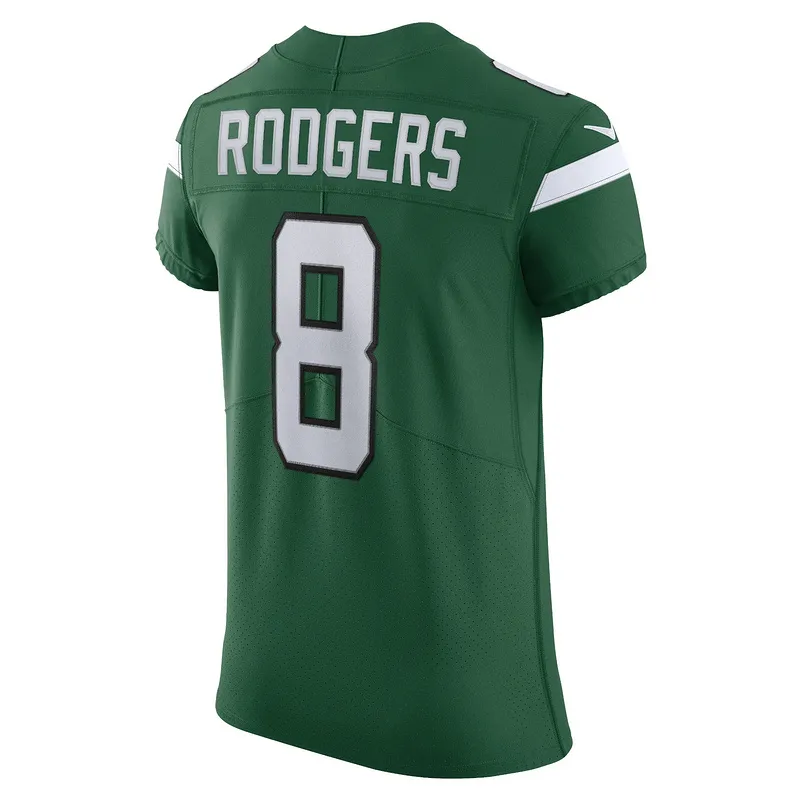 Men's New York Jets Aaron Rodgers Nike Gotham Green Alternate Vapor F.U.S.E. Elite Jersey