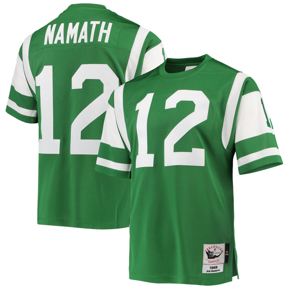 New York Jets 1968 Joe Namath Mitchell & Ness Green Authentic Throwback Retired Player Jersey