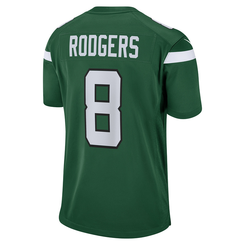Men's New York Jets Aaron Rodgers Nike Gotham Green Game Jersey