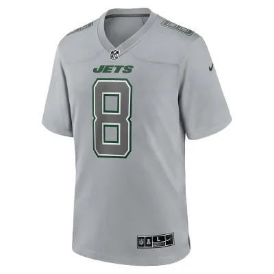 Men's New York Jets Aaron Rodgers Nike Heather Gray Atmosphere Fashion Game Jersey 01