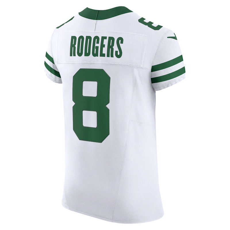 Men's New York Jets Aaron Rodgers Nike White Alternate Vapor F.U.S.E. Elite Jersey