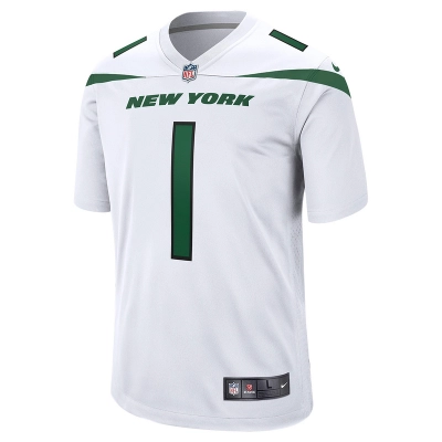 Men's New York Jets Ahmad Sauce Gardner Nike White Player Game Jersey 01