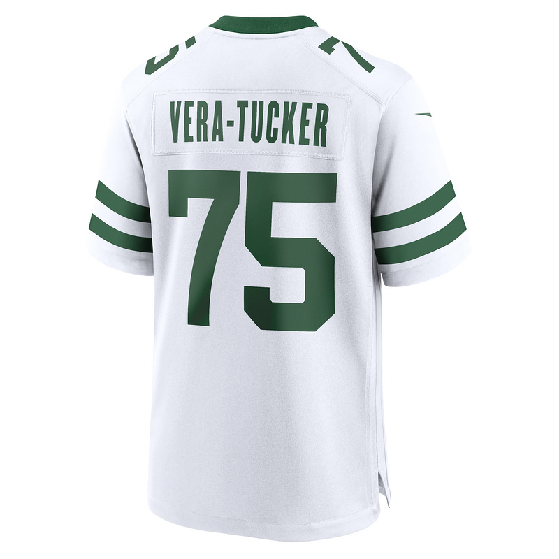 Men's New York Jets Alijah Vera Nike Stealth White Alternate Game Jersey