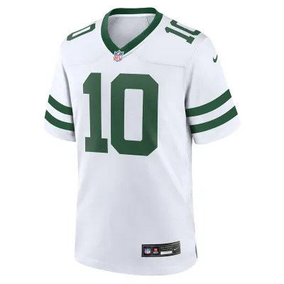 Men's New York Jets Allen Lazard Nike White Legacy Player Game Jersey 01