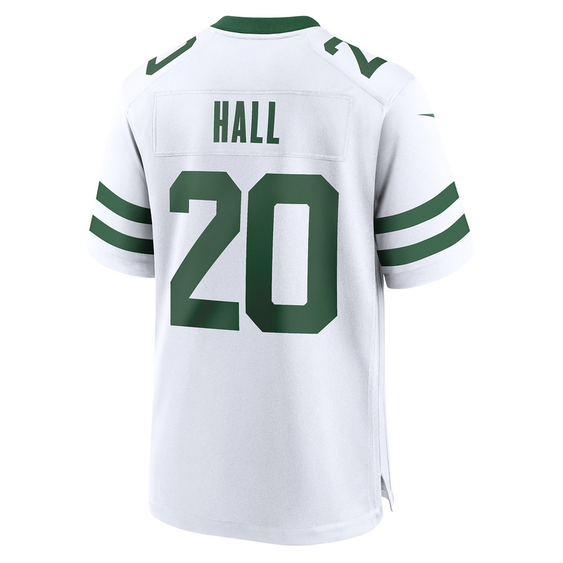 Men's New York Jets Breece Hall Nike White Legacy Player Game Jersey