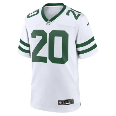 Men's New York Jets Breece Hall Nike White Legacy Player Game Jersey 01