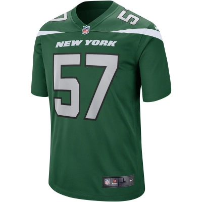 Men's New York Jets C.J. Mosley Nike Gotham Green Game Player Jersey 01