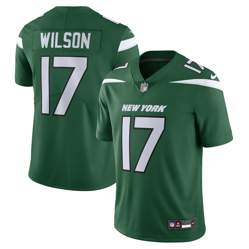 Men's New York Jets Garrett Wilson Nike Gotham Green Vapor Untouchable Limited Jersey