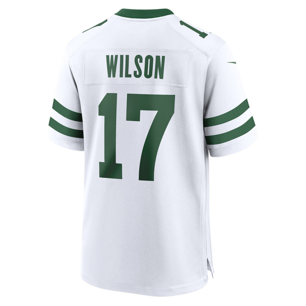 Men's New York Jets Garrett Wilson Nike White Legacy Player Game Jersey