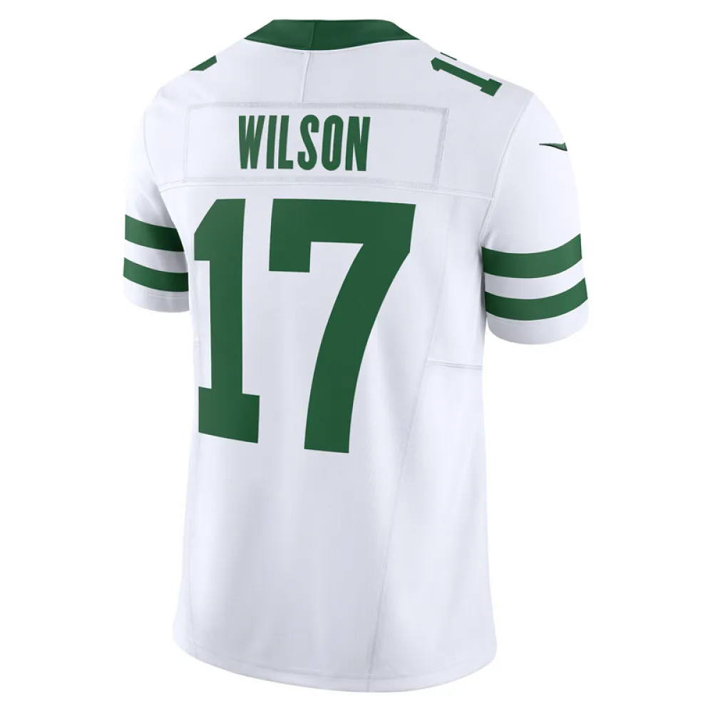 Men's New York Jets Garrett Wilson Nike White Vapor F.U.S.E. Limited Jersey