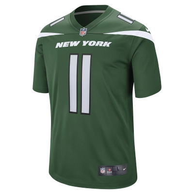 Men's New York Jets Jermaine Johnson II Nike Gotham Green Game Jersey 01