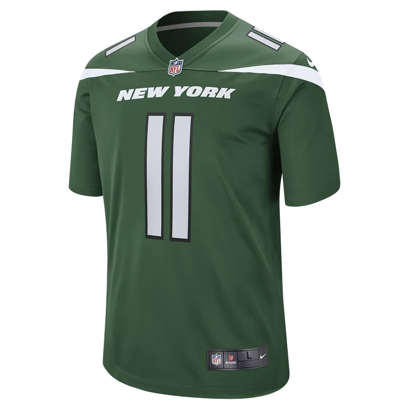 Men's New York Jets Jermaine Johnson II Nike Gotham Green Game Jersey