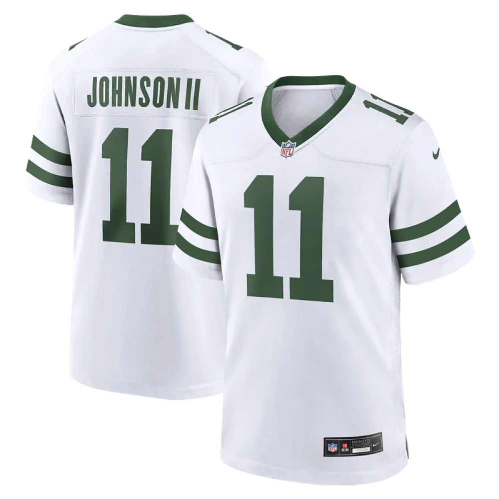 Men's New York Jets Jermaine Johnson II Nike Spotlight White Alternate Game Jersey