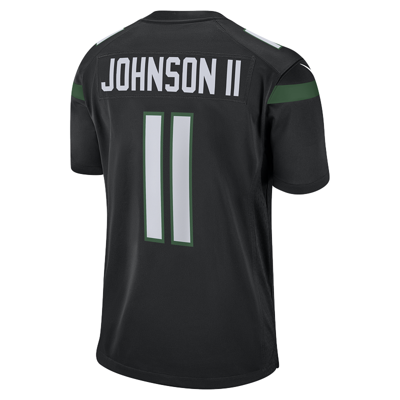 Men's New York Jets Jermaine Johnson II Nike Stealth Black Alternate Game Jersey