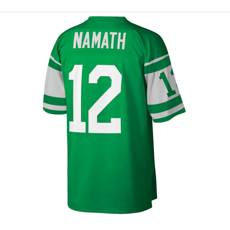New York Jets Joe Namath Mitchell & Ness Green Big & Tall 1968 Retired Player Replica Jersey