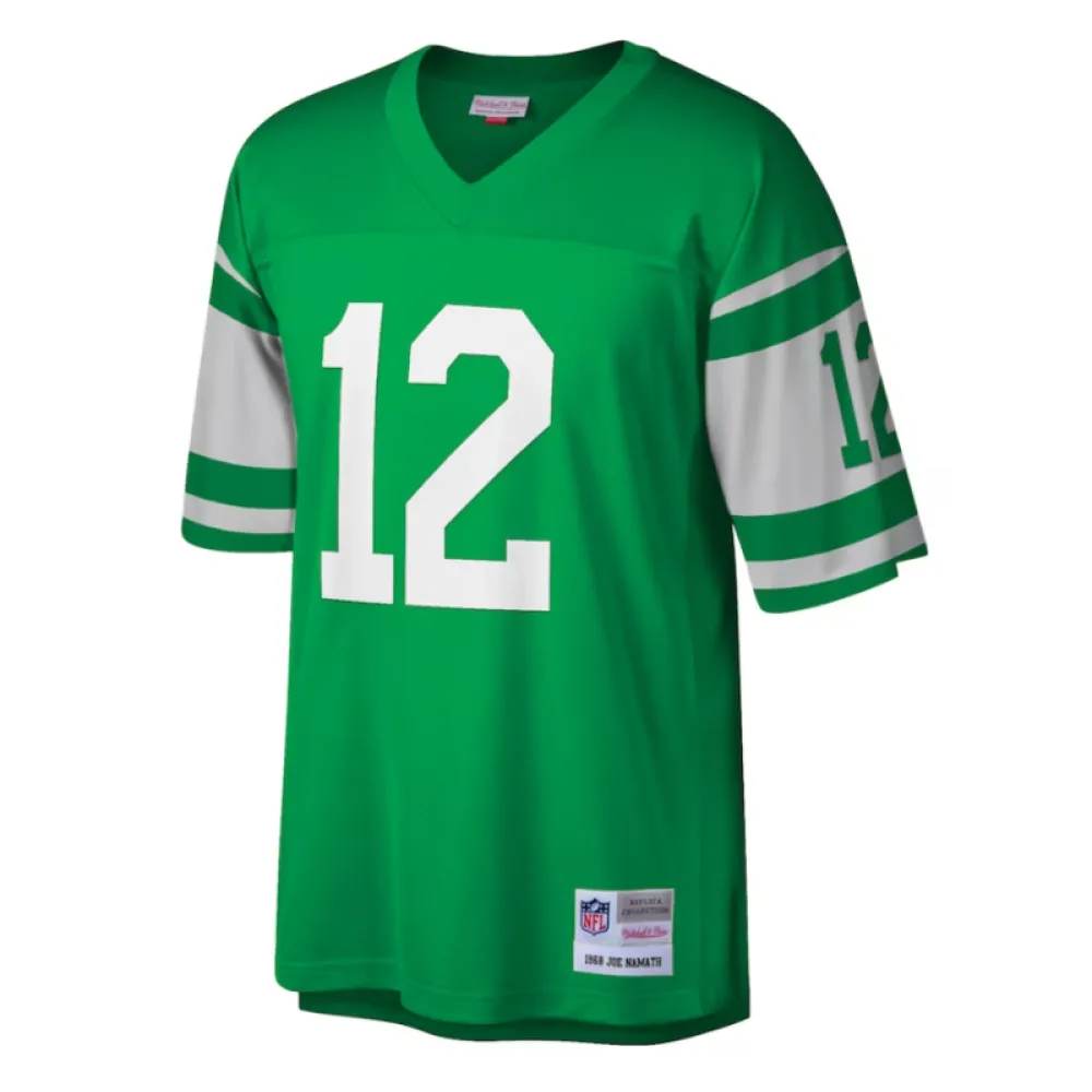 New York Jets Joe Namath Mitchell & Ness Green Big & Tall 1968 Retired Player Replica Jersey