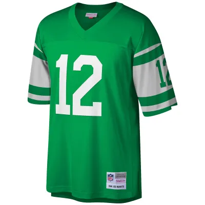 Men's New York Jets Joe Namath Mitchell & Ness Kelly Green Legacy Replica Jersey 01