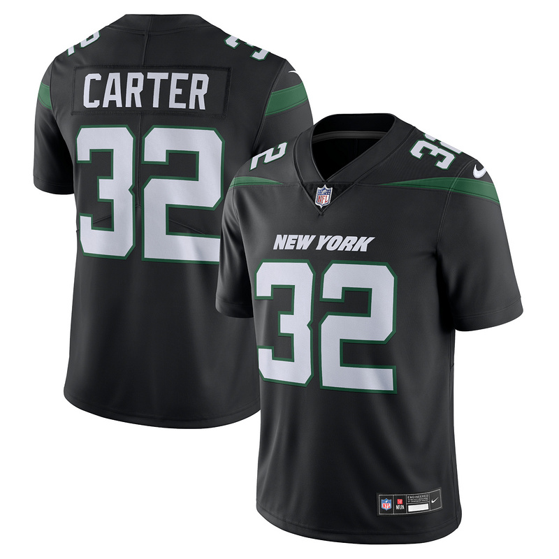 Men's New York Jets Michael Carter Nike Black Vapor Untouchable Limited Jersey