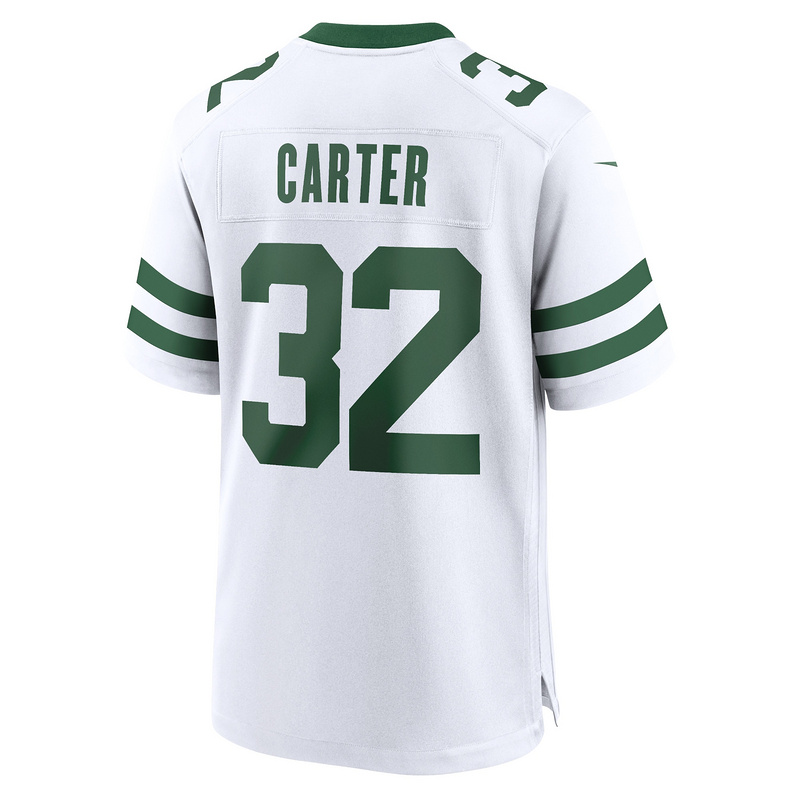 Men's New York Jets Michael Carter Nike White Legacy Player Game Jersey