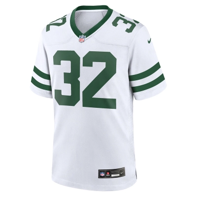Men's New York Jets Michael Carter Nike White Legacy Player Game Jersey 01