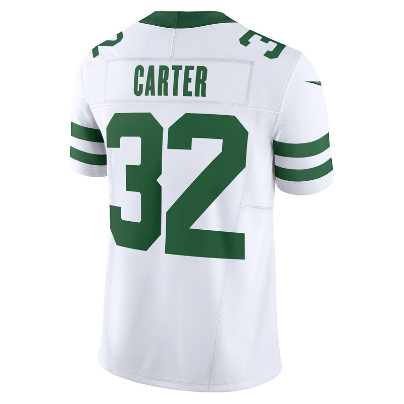 Men's New York Jets Michael Carter Nike White Vapor F.U.S.E. Limited Jersey