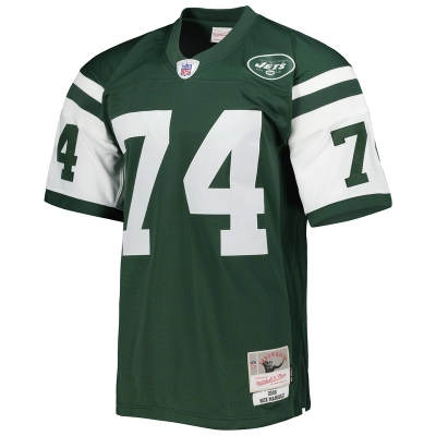 Men's New York Jets Nick Mangold Mitchell & Ness Green Legacy Replica Jersey 01