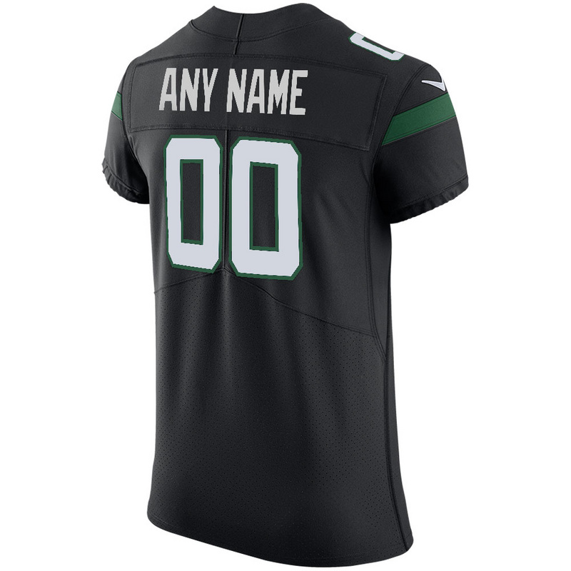 Men's New York Jets Nike Stealth Black Vapor Untouchable Elite Custom Jersey
