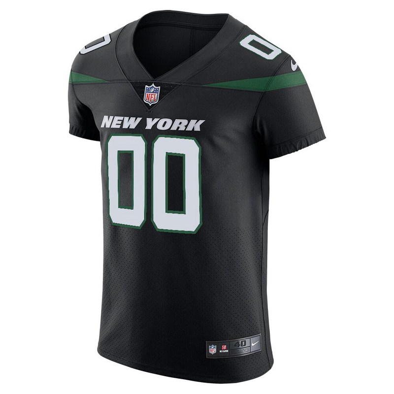 Men's New York Jets Nike Stealth Black Vapor Untouchable Elite Custom Jersey