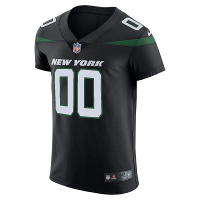 Men's New York Jets Nike Stealth Black Vapor Untouchable Elite Custom Jersey 01