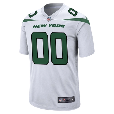 Men's New York Jets Nike White Custom Game Jersey 01