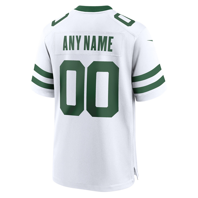 Men's New York Jets Nike White Legacy Custom Game Jersey