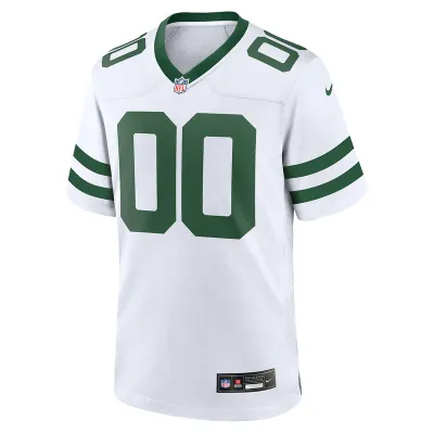 Men's New York Jets Nike White Legacy Custom Game Jersey 01