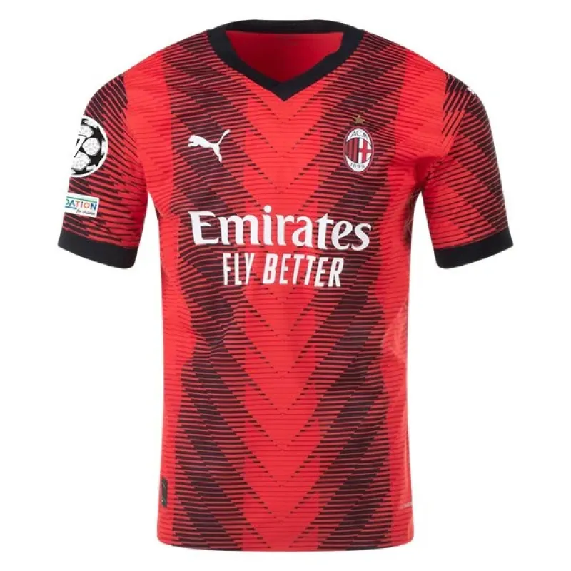Men's Authentic Puma AC Milan Home Jersey 2324 - UCL