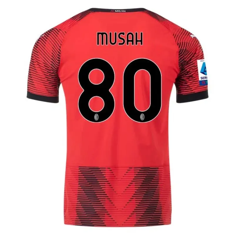 Men's Authentic Puma Musah AC Milan Home Jersey 2324