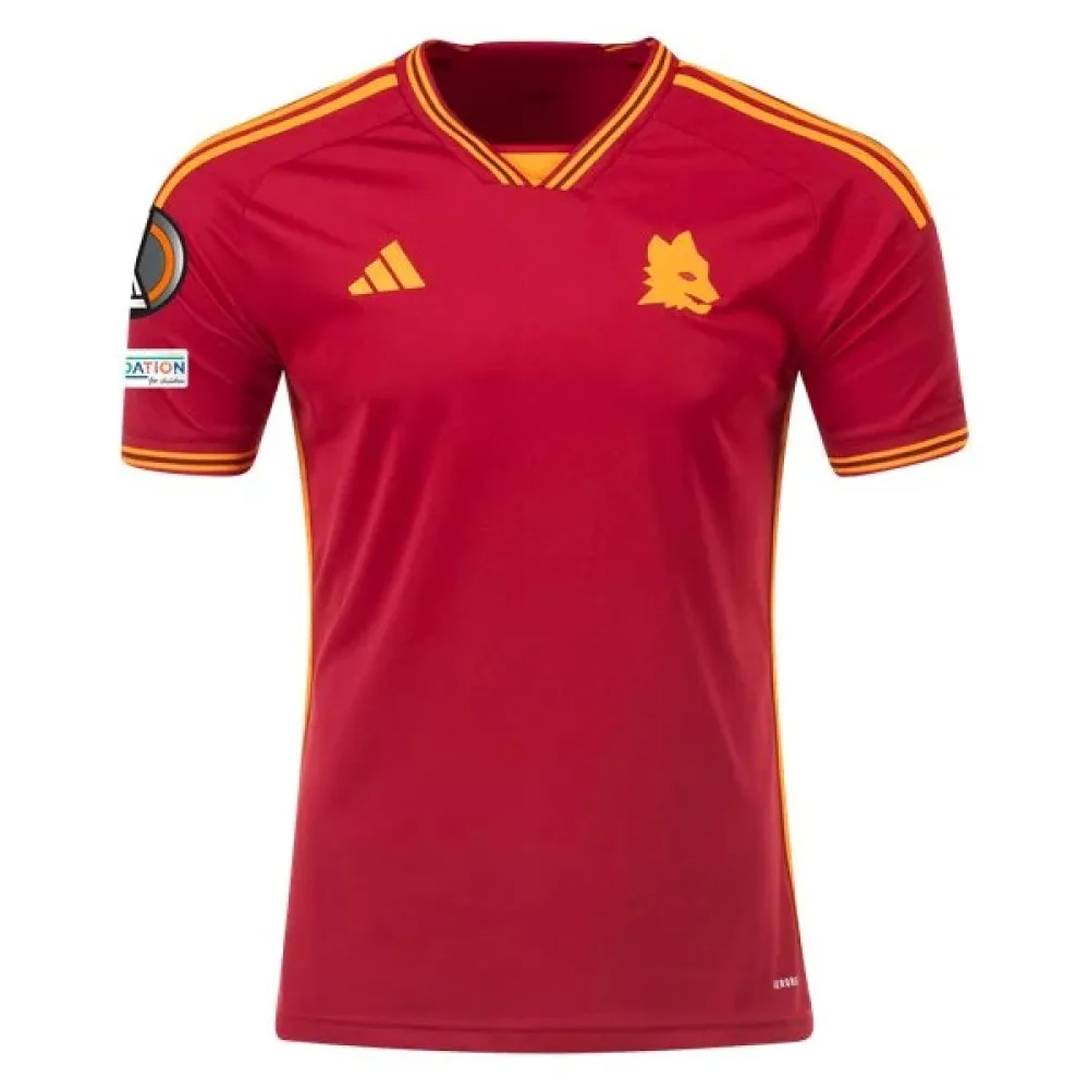 Men's Replica Adidas Roma Home Jersey 2324 - UEL