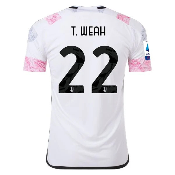 Men's Replica Adidas T. Weah Juventus Away Jersey 2324