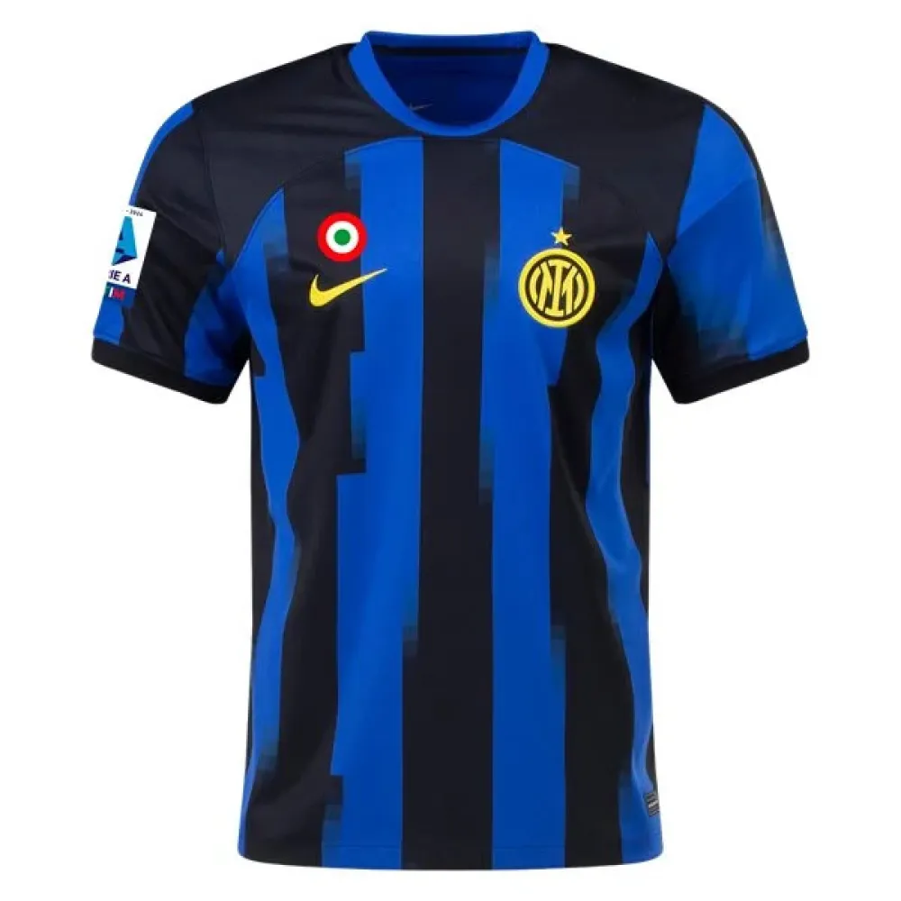 Men's Replica Nike Barella Inter Milan Home Jersey 2324