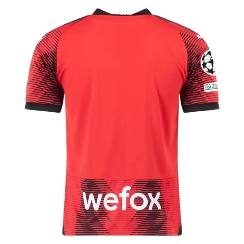 Men's Replica Puma AC Milan Home Jersey 2324 - UCL