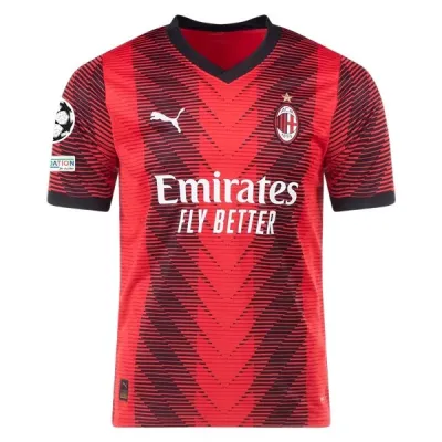 Men's Replica Puma AC Milan Home Jersey 2324 - UCL 01