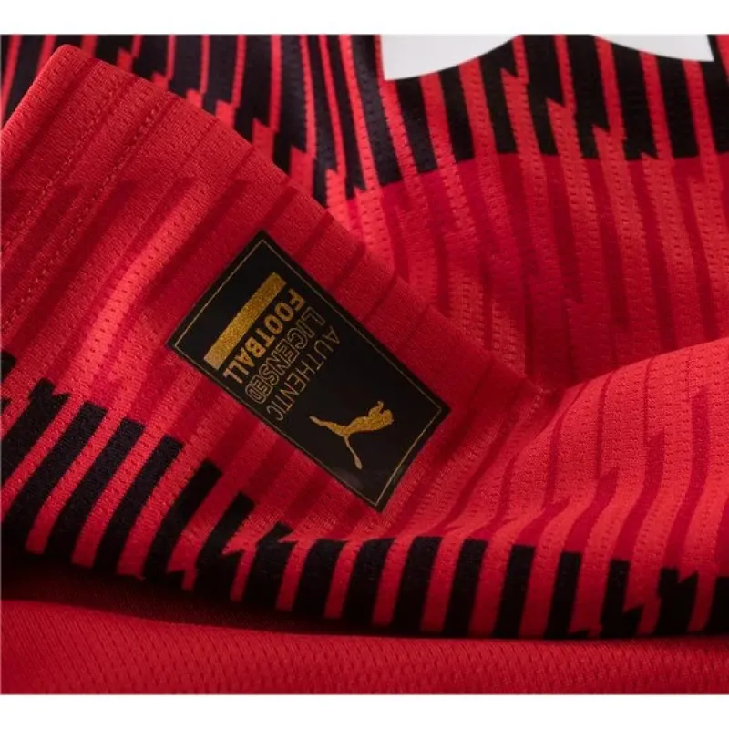 Men's Replica Puma AC Milan Long Sleeve Home Jersey 2324