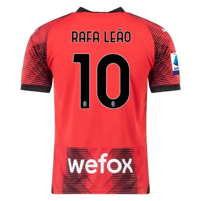 Men's Replica Puma Rafa Leao AC Milan Home Jersey 2324