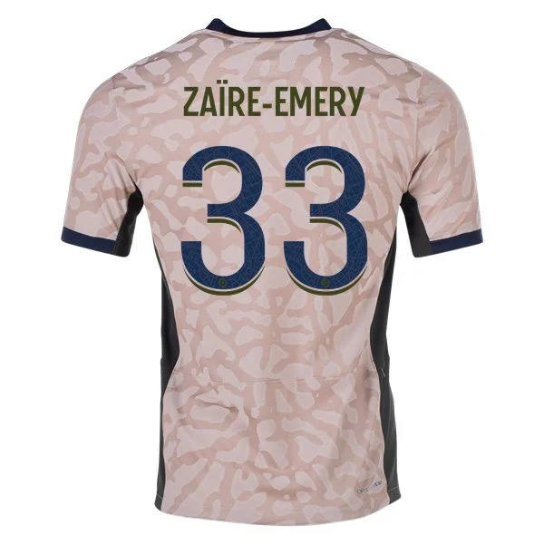 Men's Authentic Nike Zaire-Emery In Paris Saint-Germain Fourth Jersey 2324