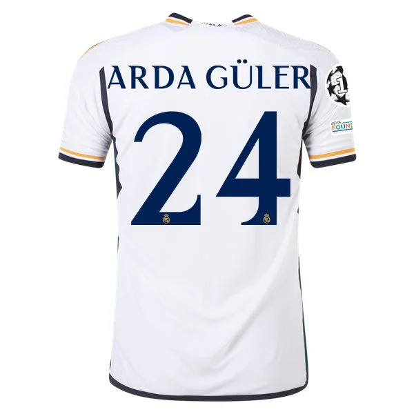 Cheap Men's Authentic Adidas Arda Guler Real Madrid Home Jersey 2324