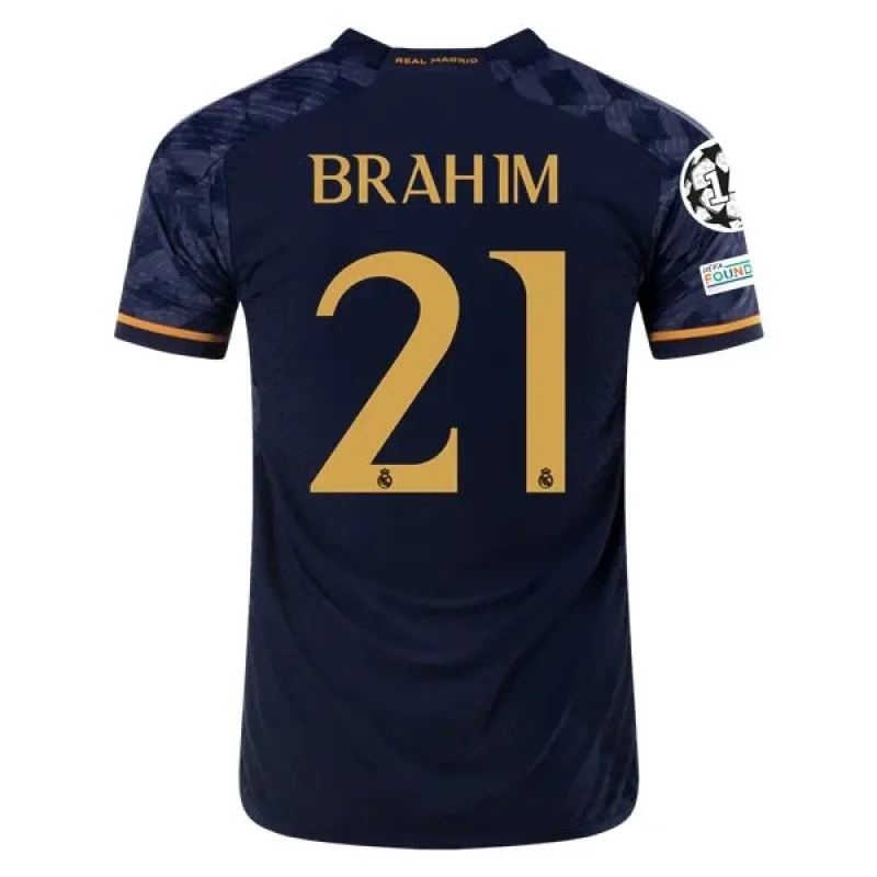 Men's Authentic Adidas Brahim Real Madrid Away Jersey 2324